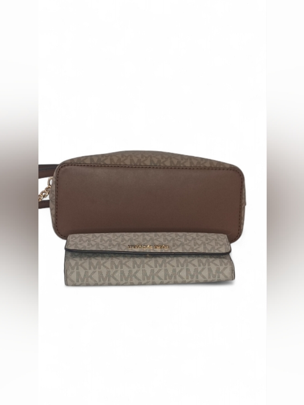 *NWT~ Michael Kors M Camel Mlt Color-Block Sig Logo Crsbdy Bag w/wallet-Jet Set - Picture 11 of 16